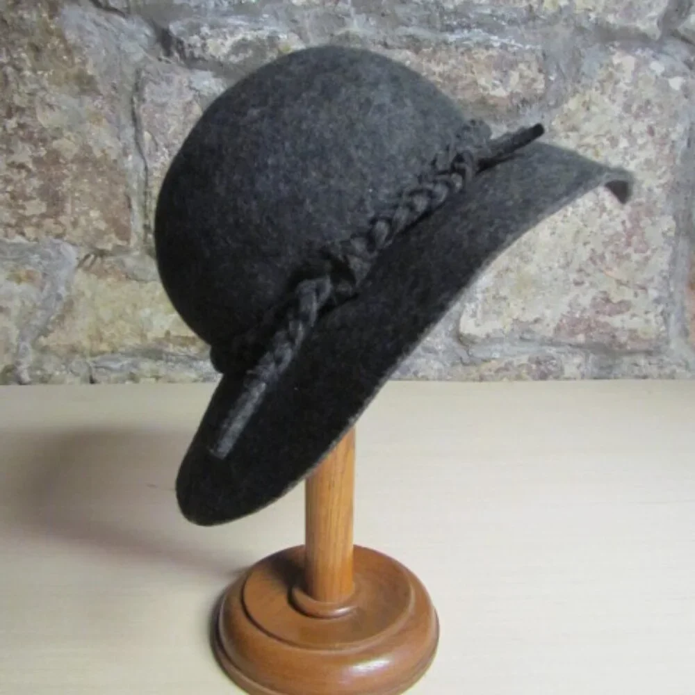 Gray 100% Wool San Diego Hat Co Women Wide Brim Fedora OS Winter
